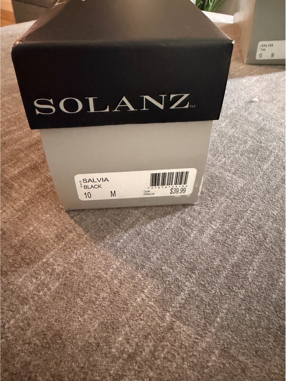 Solanz Women's Slide Sandals Size 10 Black Salvia